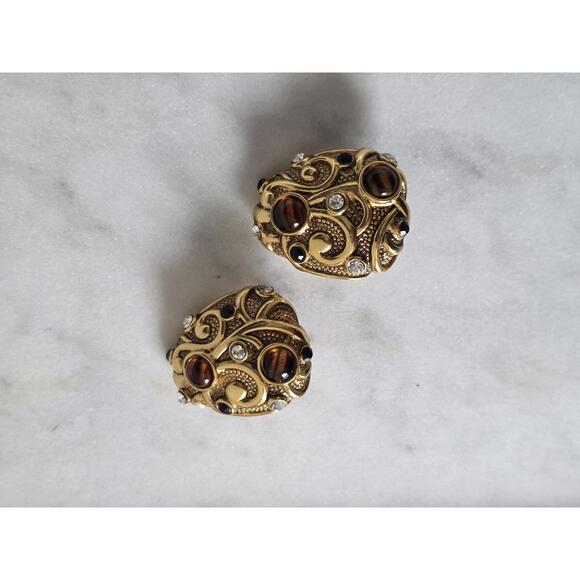 Jose Maria Barrera Couture Earrings – Rare Designer Statement - Picture 1 of 6